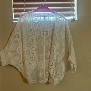 POL Cream Lace Cardigan